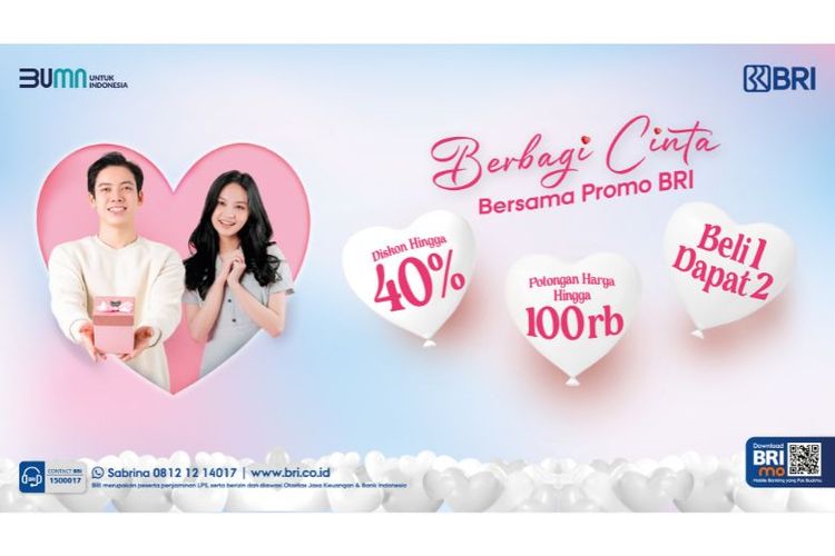 Manfaatkan Promo Diskon BRI Hingga 50 Persen untuk Hadiah Valentine Terbaik