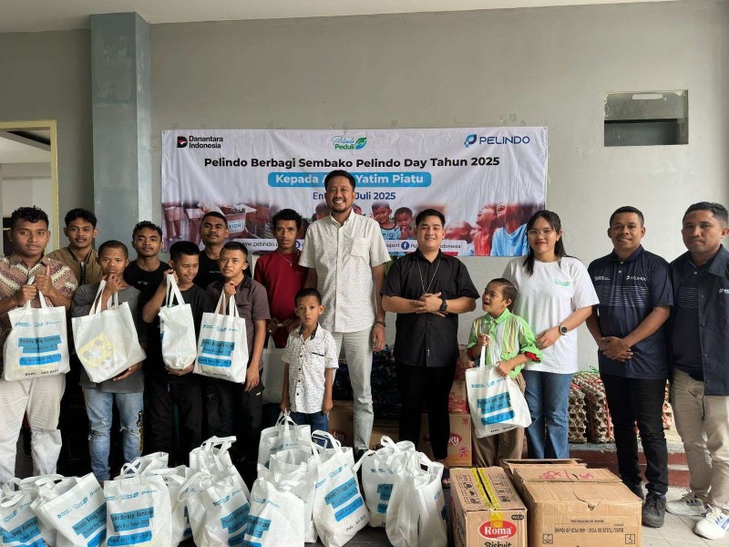 Pelindo Pekanbaru Berbagi Sembako untuk Anak Panti