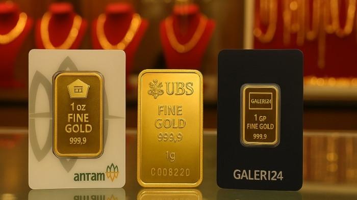 Harga Emas 7 Agustus 2025: Antam Turun, UBS dan Galeri24 Naik