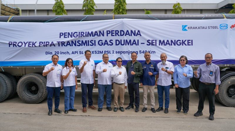 ESDM Resmikan Pengiriman Perdana Pipa Gas Dusem