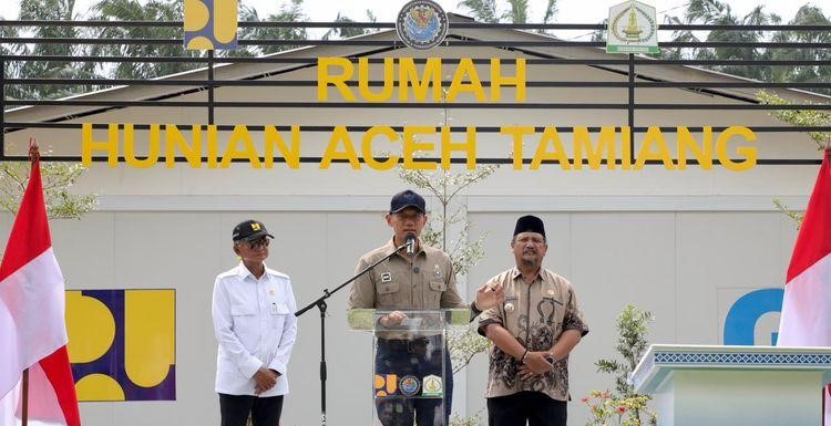 AHY Resmikan Huntara di Aceh Tamiang dengan Fasilitas Lengkap dan Layak Huni