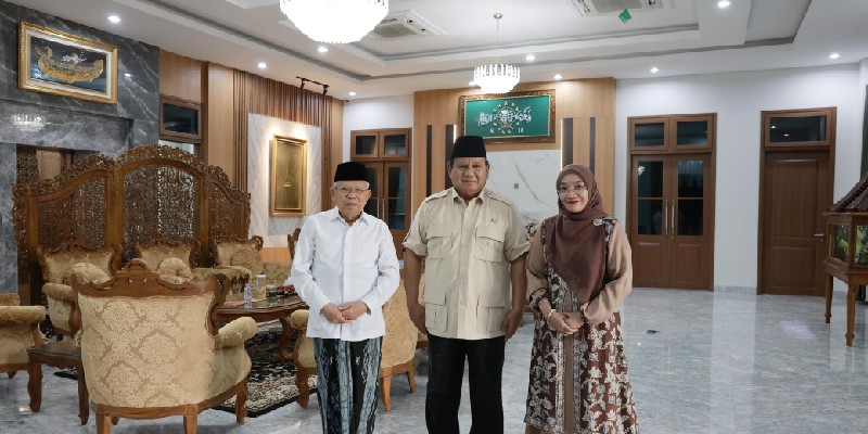 Silaturahmi Hangat Prabowo Subianto dan K.H. Maruf Amin