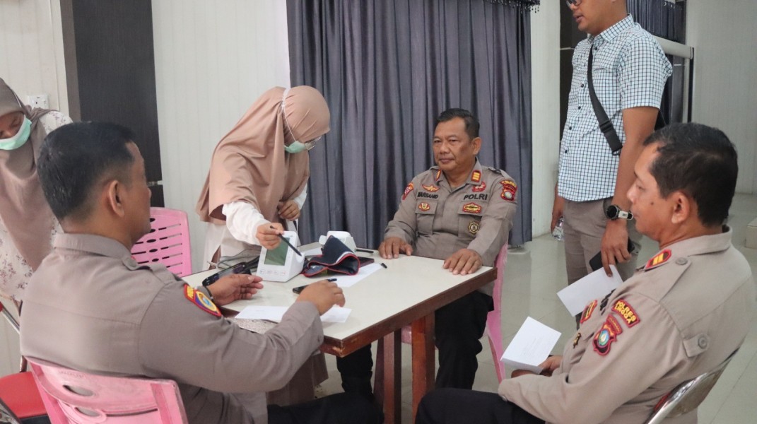 Polres Lingga Gencarkan Skrining Kesehatan Personel untuk Cegah PTM
