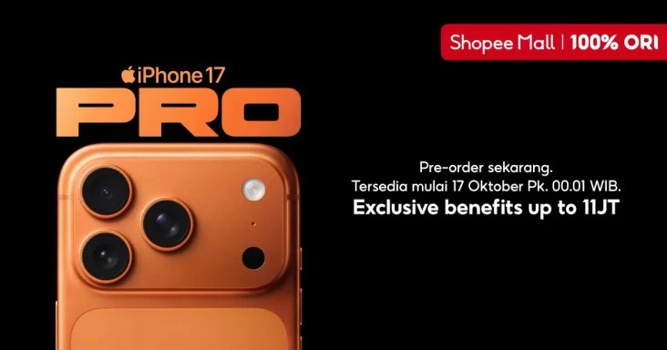 Pre-Order iPhone 17 Series di Shopee, Dapat Cashback 5,5 Juta!