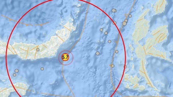 Gempa Berkekuatan M 5,7 Guncang Sulawesi Utara Pagi Ini, Terasa di Enam Wilayah Termasuk Gorontalo, BMKG Imbau Warga Tetap Waspada