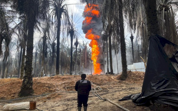 Ledakan Sumur Minyak Ilegal di Lahan PT Hindoli, Pemilik Tambang di Sungai Lilin Resmi Jadi Tersangka