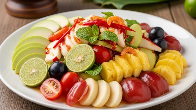 Resep Rujak Buah Thailand Som Tum Pon La Mai yang Segar dan Lezat