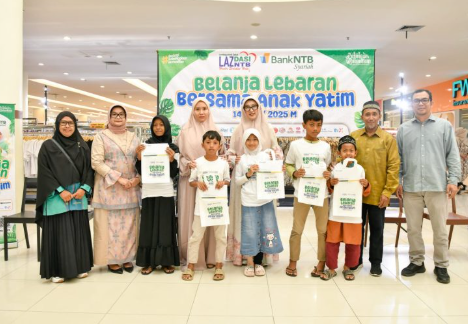 Bank NTB Syariah dan LAZ DASI NTB Gelar Program Belanja Lebaran untuk Anak Yatim