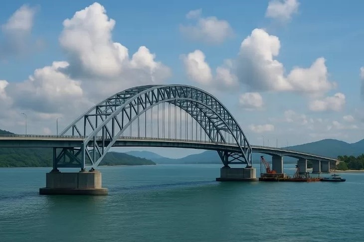 Jembatan Kalimantan–Pulau Laut Dibangun Hutama Karya