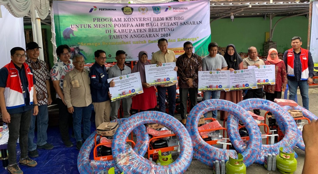 Upaya Peningkatan Produktivitas Petani: Pertamina dan DPR RI Salurkan Alat Konversi BBM ke BBG di Belitung