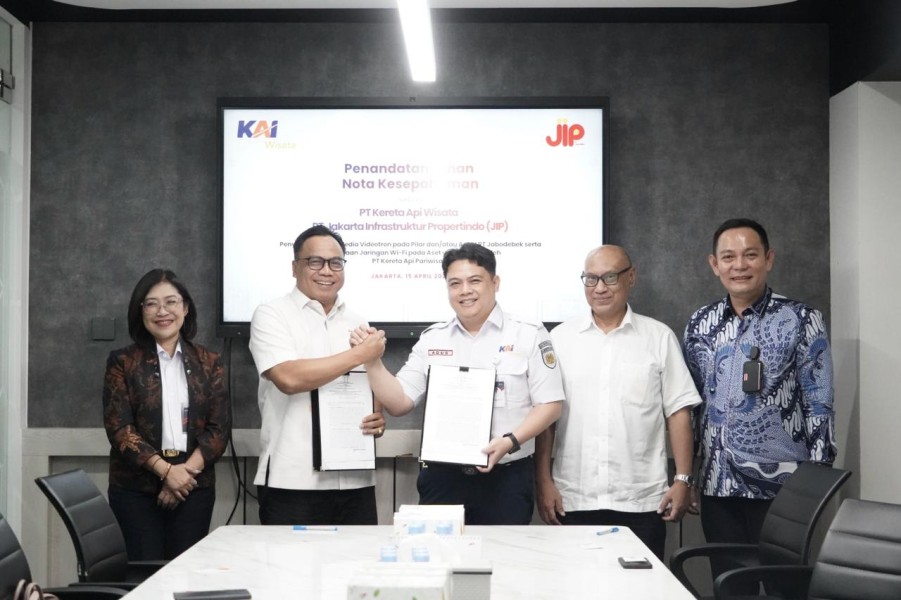 KAI Wisata Perkuat Kolaborasi Strategis dengan PT Jakarta Infrastruktur Propertindo, Integrasikan Transportasi Wisata dan Media Periklanan pada Pilar LRT Jabodebek