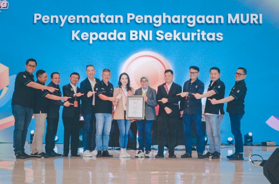 BNI Sekuritas Pecahkan Rekor MURI Perdagangan Saham Nasabah