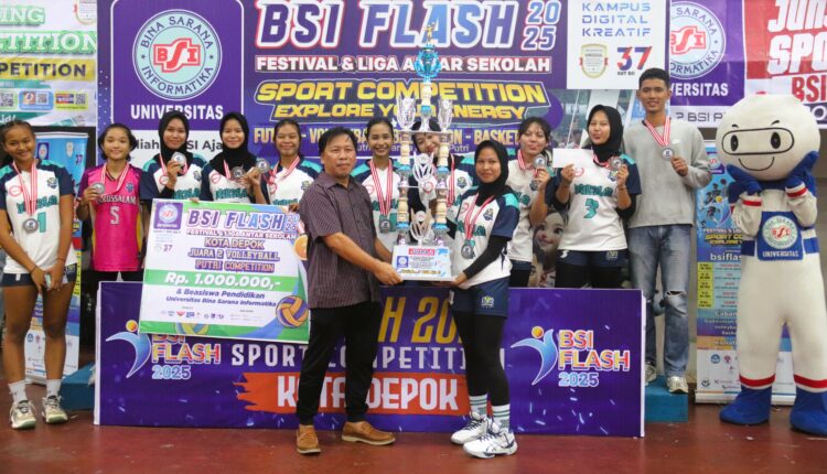 Tim Voli Putri SMAN 7 Tambun Selatan Raih Juara 1 di Kompetisi Bergengsi BSI Flash 2025