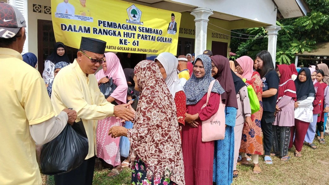 Golkar Bangka Rayakan HUT ke-61 Lewat Program Tebus Murah Sembako