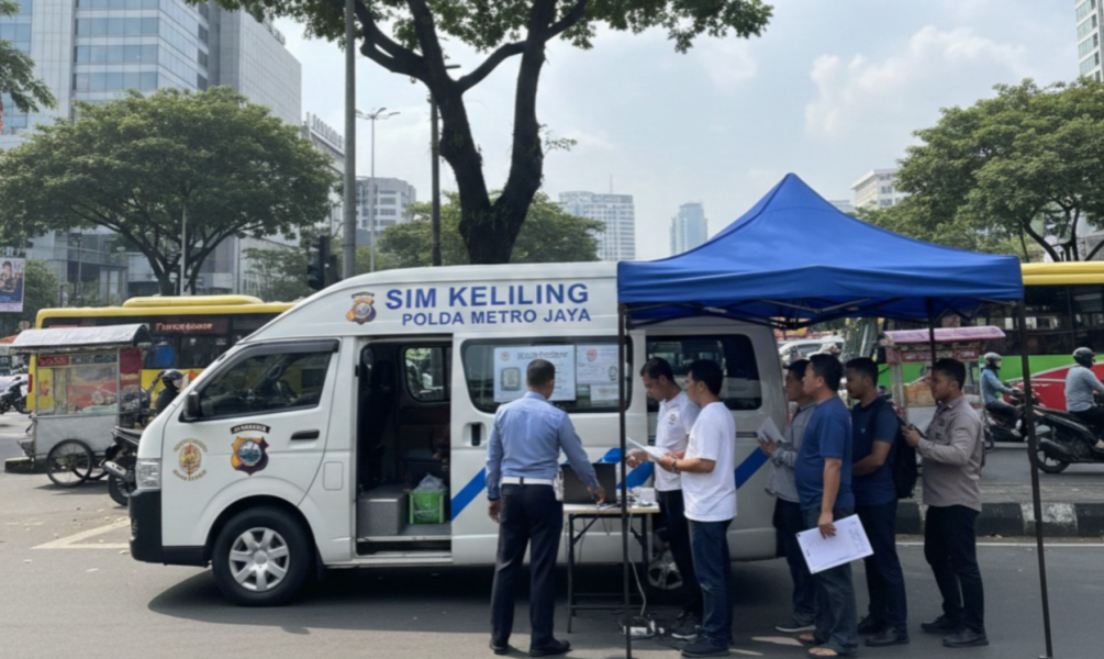 Layanan SIM Keliling Polda Metro Jaya Memudahkan Warga Jakarta Perpanjang Dokumen Berkendara Secara Praktis