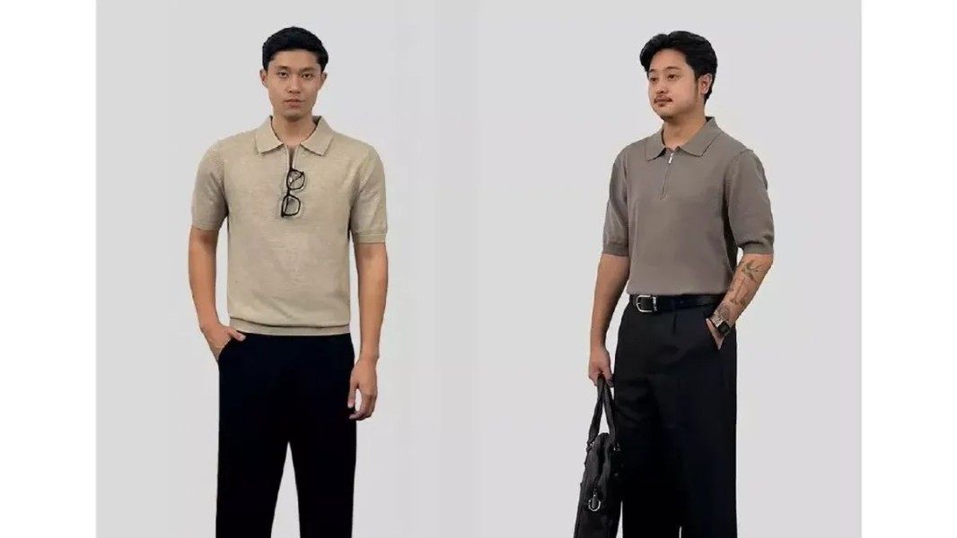 Polo Shirt Pria Kekinian Nyaman Trendy Untuk OOTD Santai Harian Modern Stylish