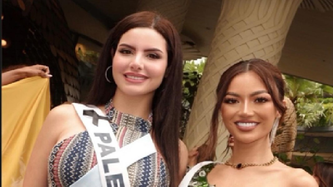 Sanly Liu Indonesia Bersahabat dengan Miss Palestina di Miss Universe