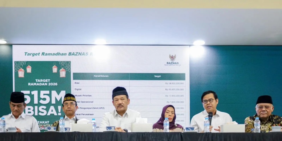 Baznas Targetkan Pengumpulan ZIS Ramadhan 2026 Capai Rp515 Miliar