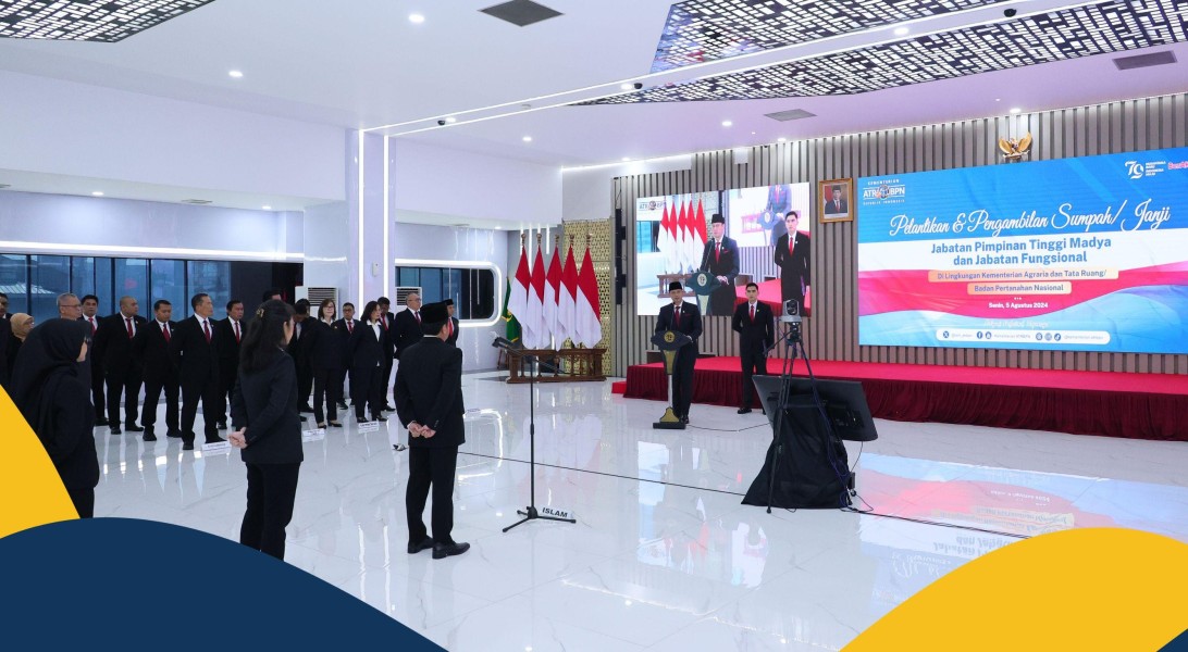 Lantik Dirjen PPTR, Menteri AHY: Hadirkan Manajemen Administrasi Pertanahan dan Tata Ruang yang Semakin Produktif serta Kompetitif