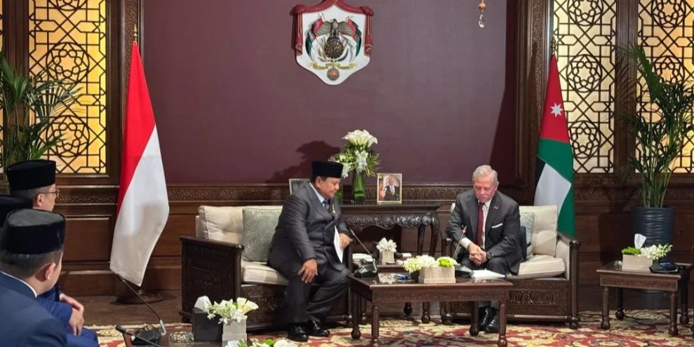 Bertemu Raja Abdullah II Prabowo Sampaikan Ramadhan Mubarak