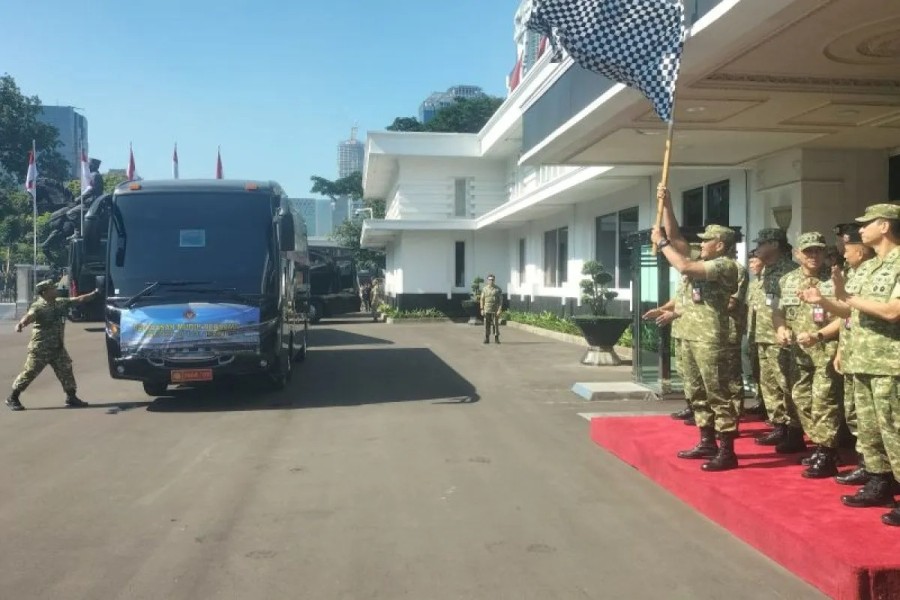 Sambut Lebaran, Kemenhan Berangkatkan 27 Bus Mudik Gratis Prajurit TNI