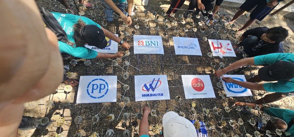 PTPP Tanam Terumbu Karang Pulihkan Ekosistem Laut