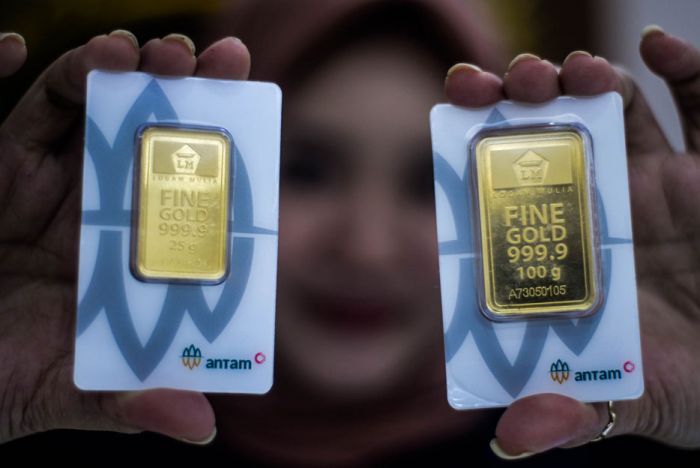 Harga Emas Antam Turun, Pegadaian Naik