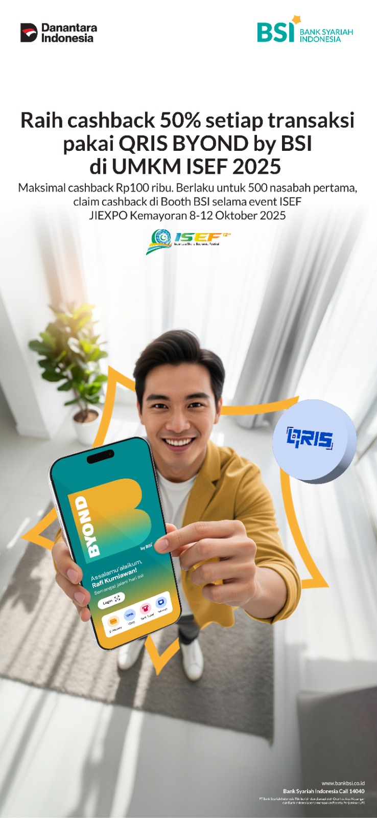 BSI Tebar Promo Cashback Hingga Emas di ISEF 2025, Catat Tanggalnya