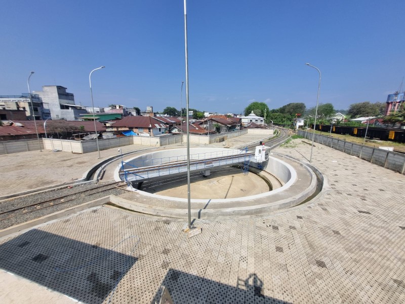 KAI Properti Selesaikan Pembangunan Putaran Lokomotif Baru untuk Mendukung Efisiensi Operasional Angkutan Batu Bara