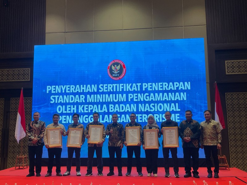 Standar Keamanan Terpenuhi, PLN Indonesia Power UBP Cilegon Dapatkan Sertifikat Pengamanan Obvitnas dari BNPT