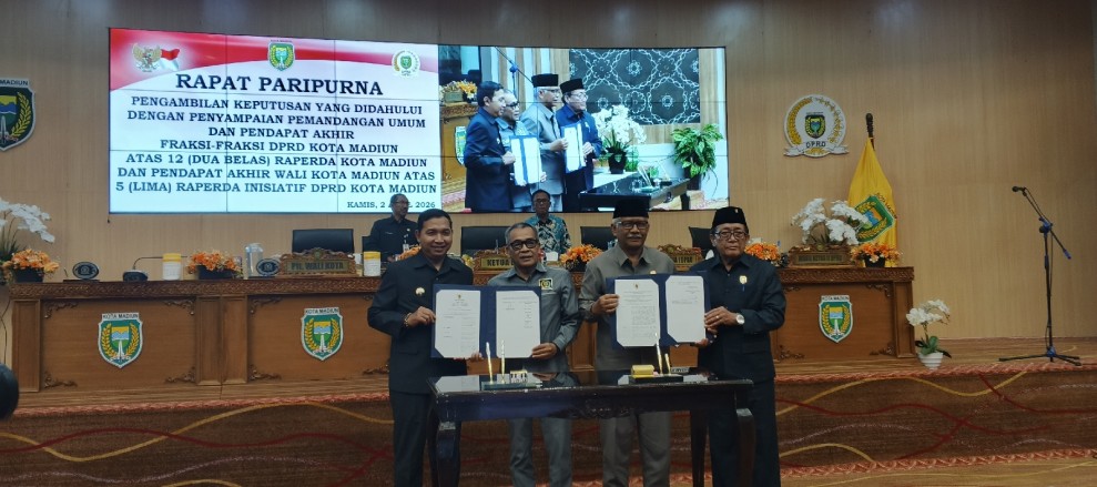 DPRD dan Pemkot Madiun Sepakati 17 Raperda Jadi Perda