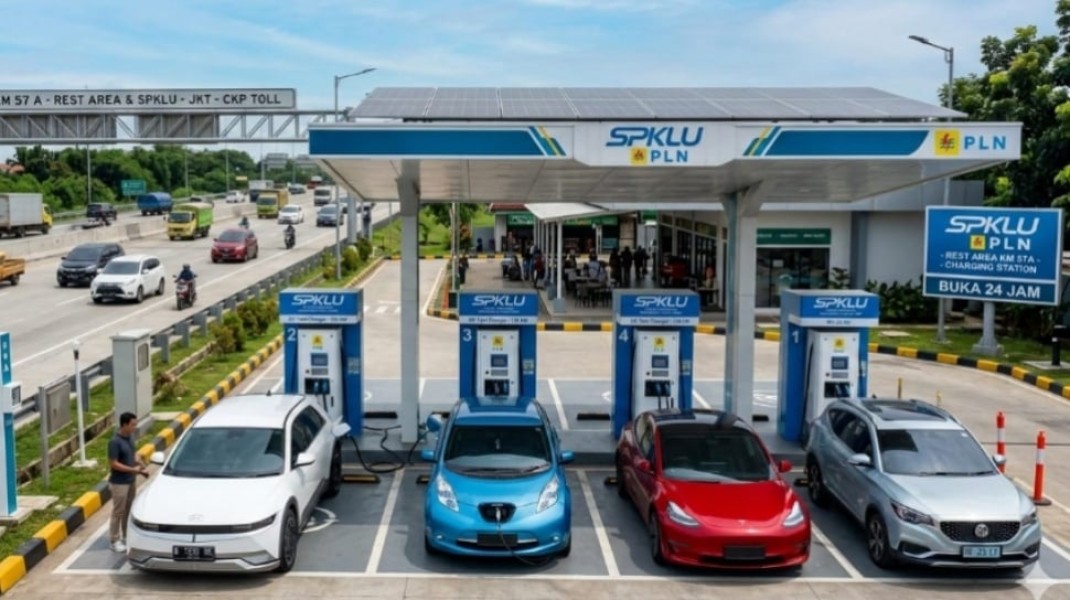 SPKLU di Tol Trans Jawa Siap Dukung Perjalanan Mudik Lebih Nyaman dan Lancar