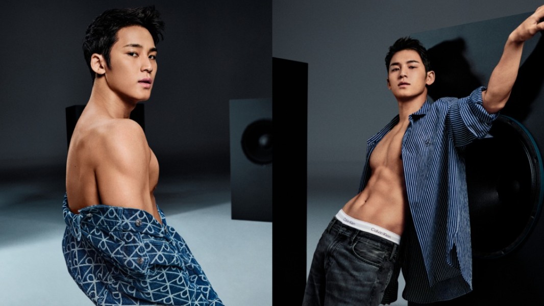 Mingyu SEVENTEEN Pukau dengan Denim Gaya 90 an Calvin Klein