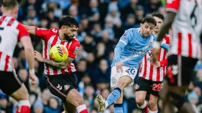 Dominasi Total Man City Tekuk Sunderland Tiga Gol