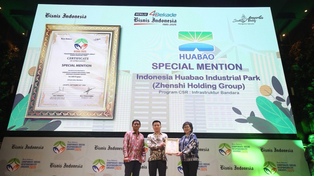 CSR Bandara Maleo Buat Huabao Indonesia Raih Penghargaan BISRA 2025