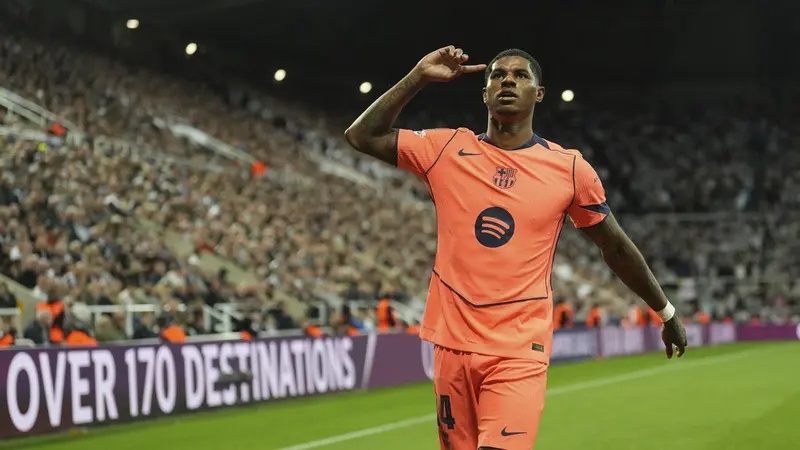 Marcus Rashford Bersinar Bantu Barcelona Unggul di La Liga