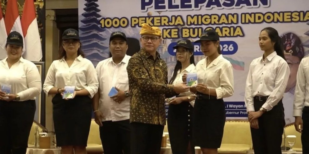 Menteri P2MI Lepas Seribuan PMI Bali Menuju Negara Bulgaria 2026