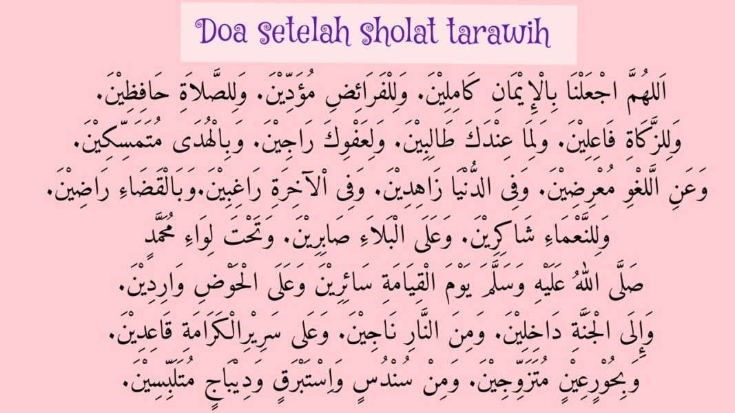 Doa Sholat Tarawih Memiliki Keutamaan, Bacaan, dan Manfaatnya dalam Kehidupan Muslim