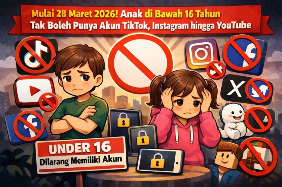 Aturan Baru Pemerintah Wajibkan Aplikasi Digital Blokir Akun Anak Mulai Besok Berlaku