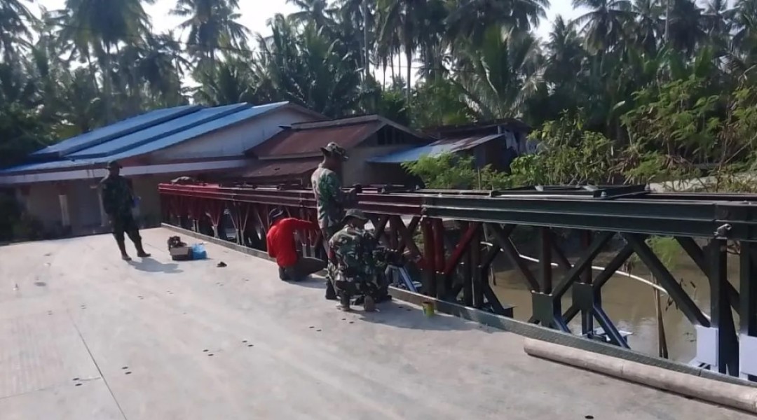 TNI AD Rampungkan Jembatan Modular di Asahan, Akses Warga Lebih Mudah dan Ekonomi Terdorong