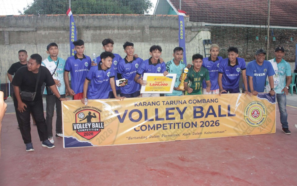 Karang Taruna Desa Gombang Sukses Bangkitkan Gairah Olahraga Melalui Turnamen Voli