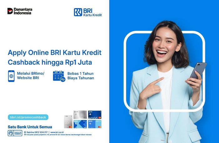 Nikmati Cashback 1 Juta Rupiah Dengan Ajukan Kartu Kredit BRI Brimo