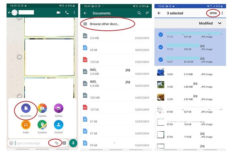 Cara Kirim Foto Lewat Dokumen WhatsApp