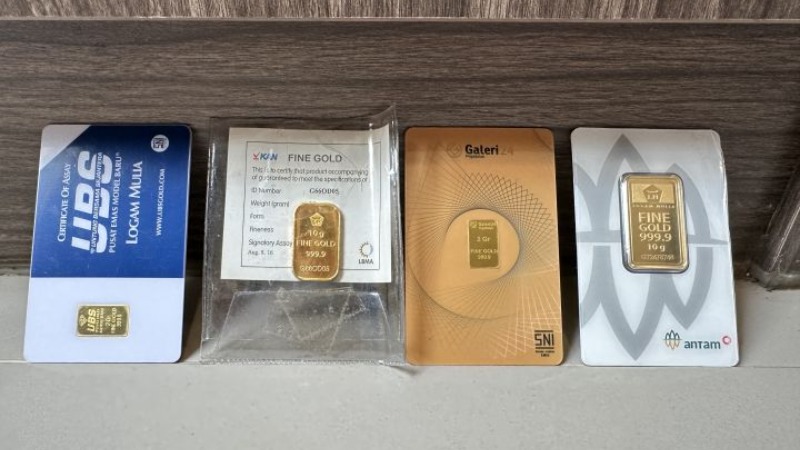 Harga Emas UBS 1.308.300 Dan Galeri 24 1.306.500 Per Gram Jumat Ini