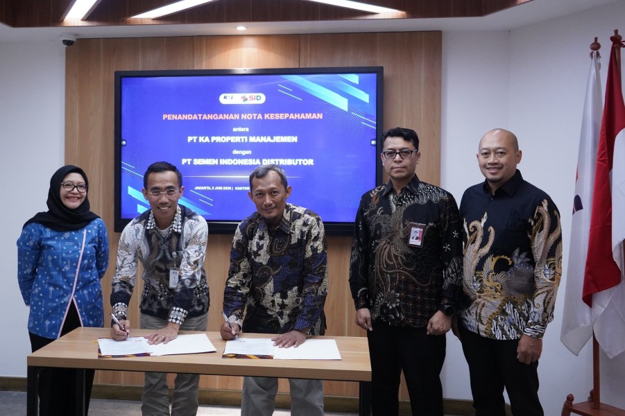KAI Properti dan PT Semen Indonesia Distributor Jalin Kerja Sama Strategis, Perkuat Rantai Pasok Material Proyek