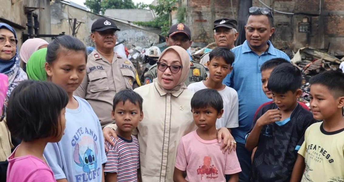 MenPPPA Berikan Dukungan Psikososial Anak Korban Kebakaran