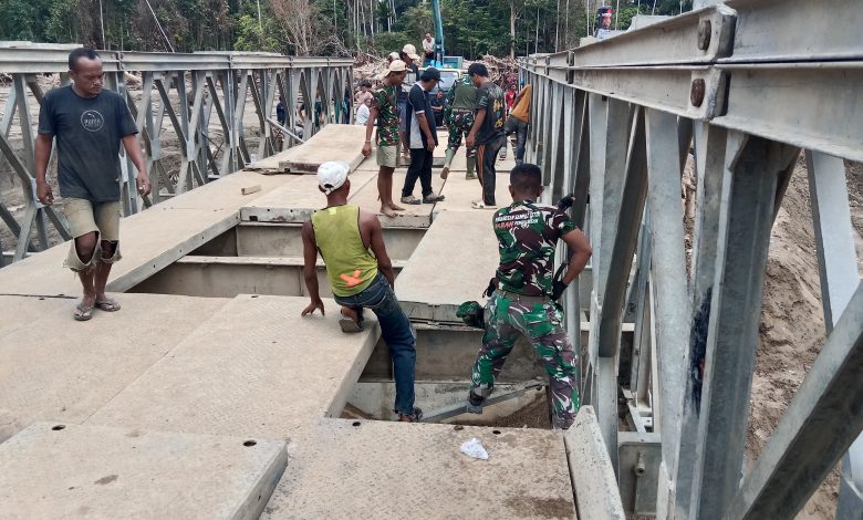 TNI Percepat Pembangunan Jembatan Bailey Aceh Agar Aktivitas Masyarakat Pulih