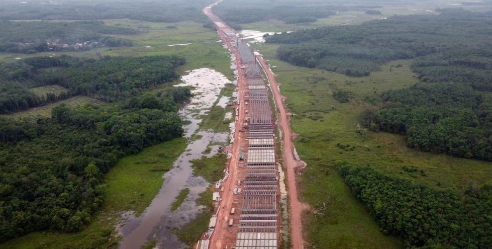 Hutama Karya Pacu Pembangunan Tol Trans Sumatera Palembang sampai Betung untuk Kelancaran Arus Mudik 2025