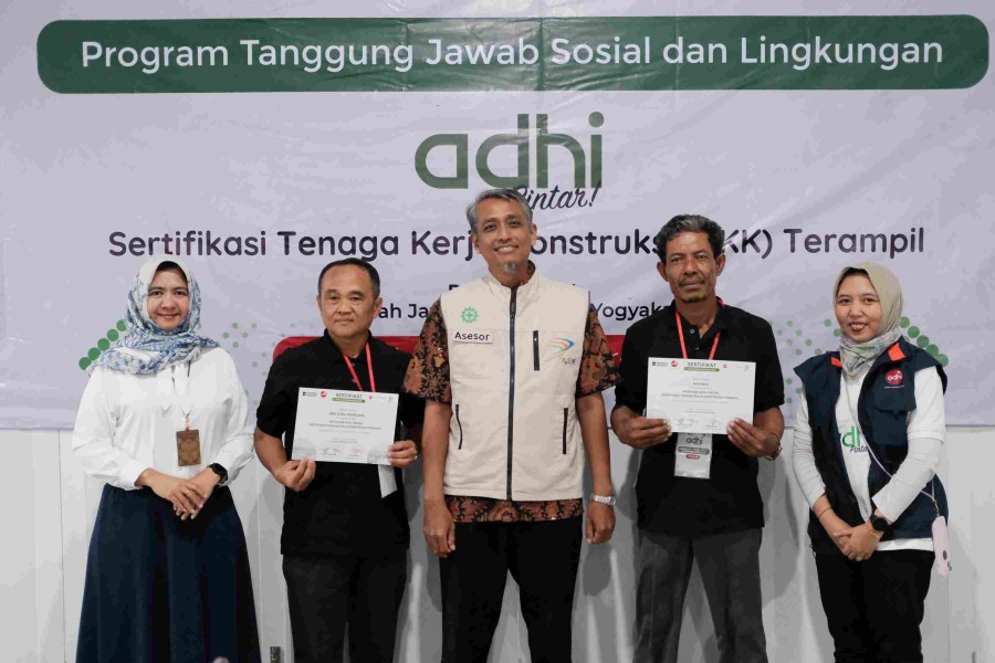 ADHI Tingkatkan Kompetensi Tenaga Kerja Lokal melalui Program Sertifikasi Mandor Konstruksi dan Supervisor K3