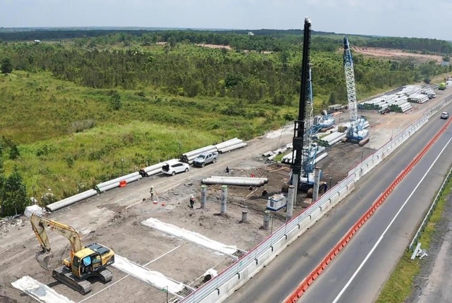 Proyek Jalan Tol Betung–Tempino–Jambi 170 Km Terus Dikebut, Seksi 4 Hampir Rampung